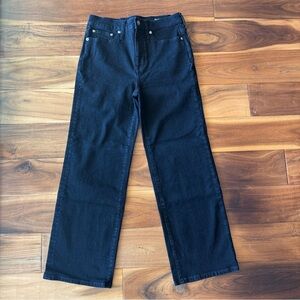 J Crew black wide leg jeans
